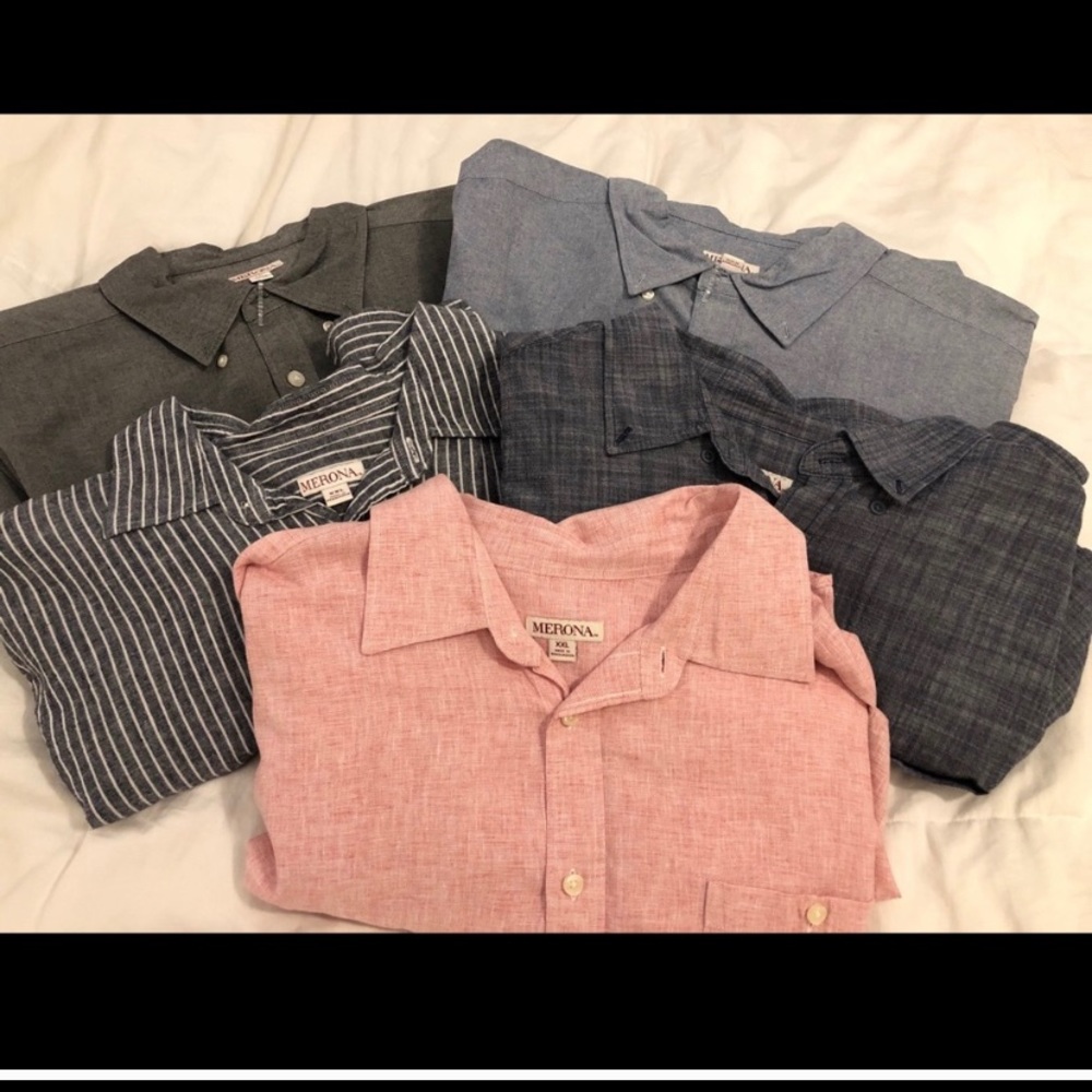 5 long sleeve dress shirts. Too small. All for $15